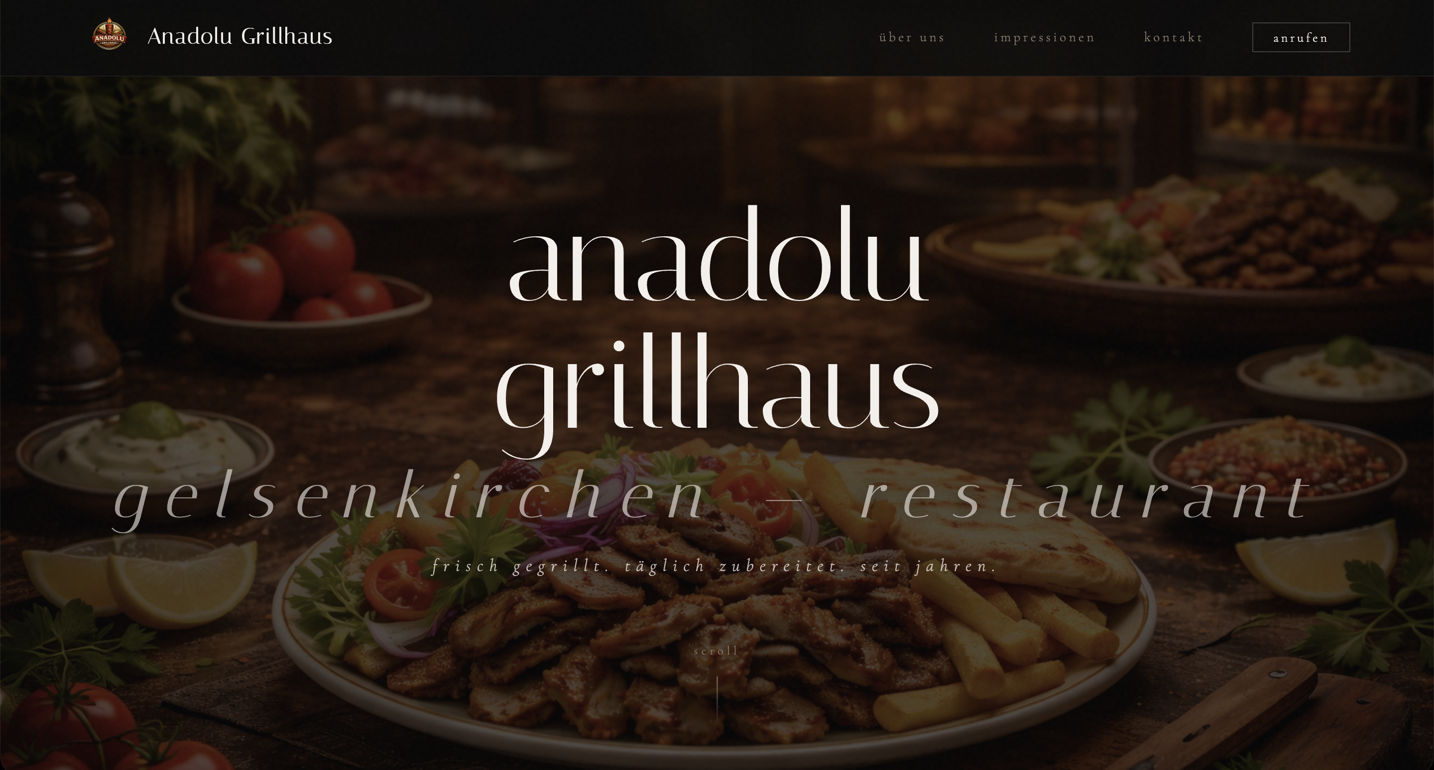 Anadolu Grillhaus Website Vorschau